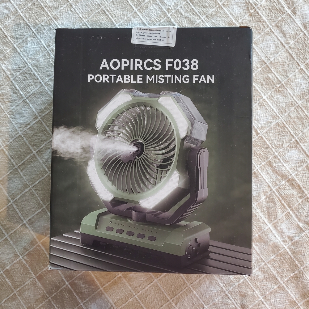 Green Portable Misting Fan